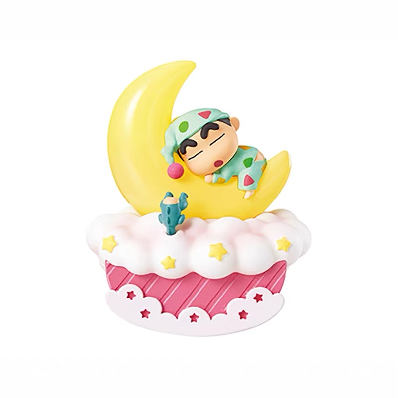 Rement Crayon Shin-chan Good Night Shin-chan Pajama Night Miniature Scene Blind Box Display details Picture