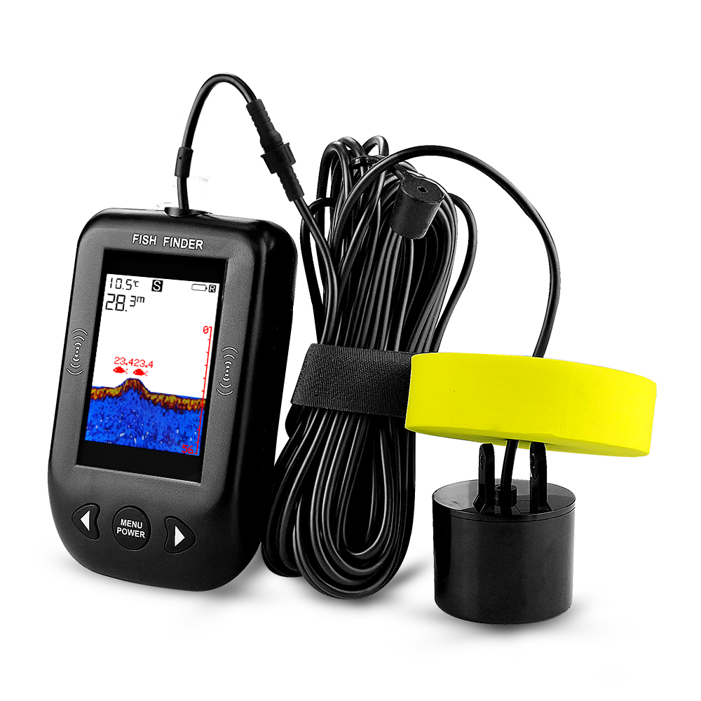 Sonar fish detector, intelligent night fishing, color high-definition wired ultrasonic detector, sea fishing tool