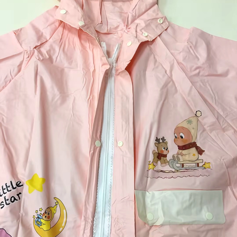 Bonin wholesale new cartoon print niños impermeable con capucha zip estilo al aire libre viaje impermeable Application Scenario