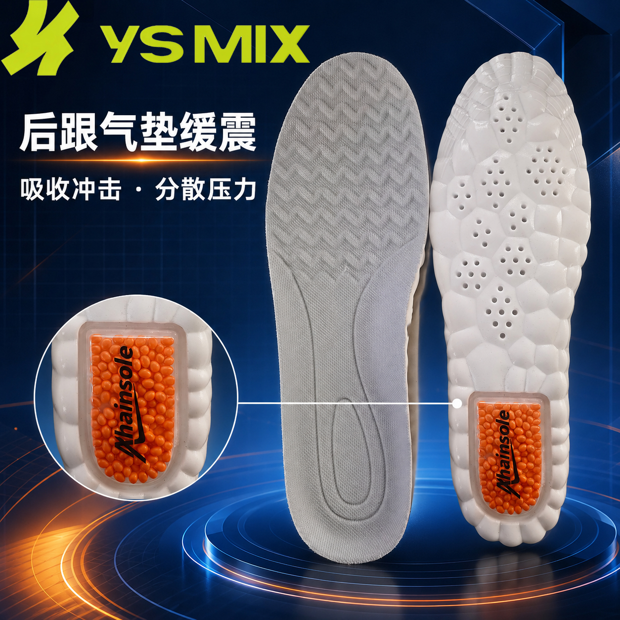 PU bird's eye soft, shock-absorbing and breathable insoles Specification image