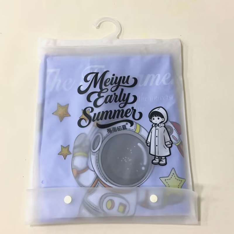 Bonin wholesale new cartoon print niños impermeable con capucha zip estilo al aire libre viaje impermeable details Picture