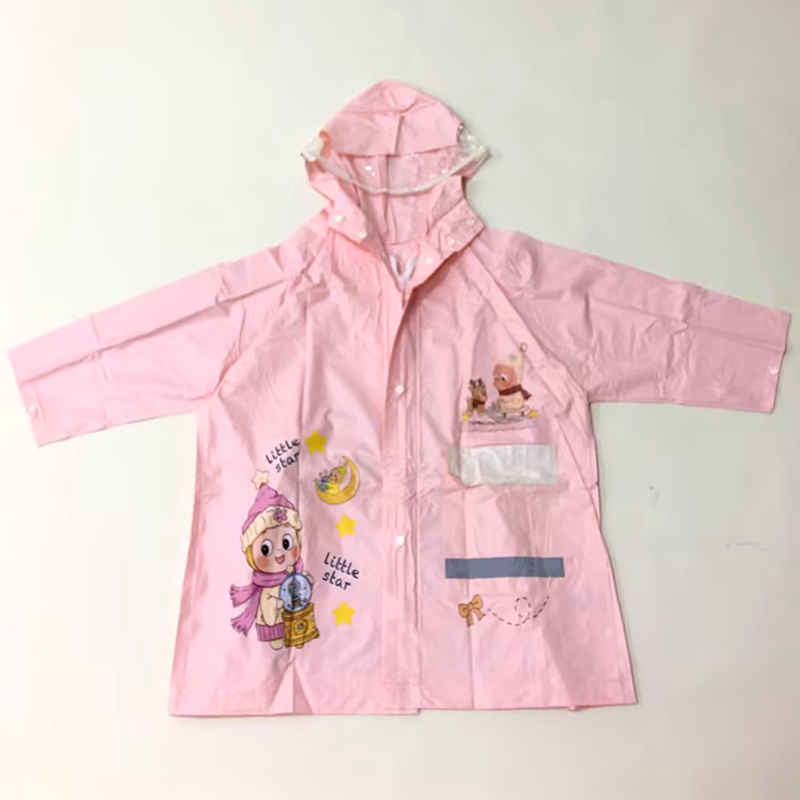 Bonin wholesale new cartoon print niños impermeable con capucha zip estilo al aire libre viaje impermeable Item Picture