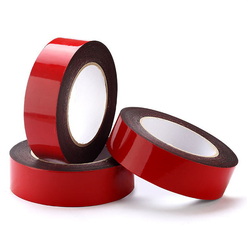 Doble cara IXPE foam tape de alta viscosidad para puertas y ventanas adhesivo de metal fijación amortiguador esponja sello auto placa de identificación Specification image