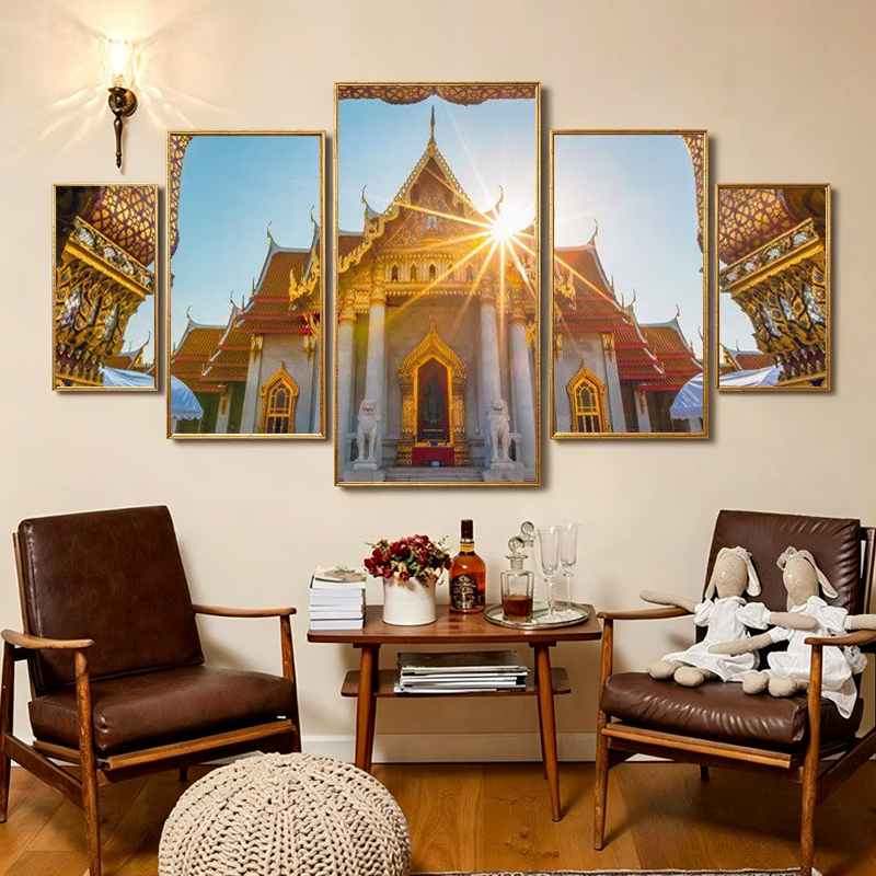 Thai architectural decorative art in Southeast Asian style is suitable for hotels, guesthouses, fitness centers and Dai-style clubs details Picture