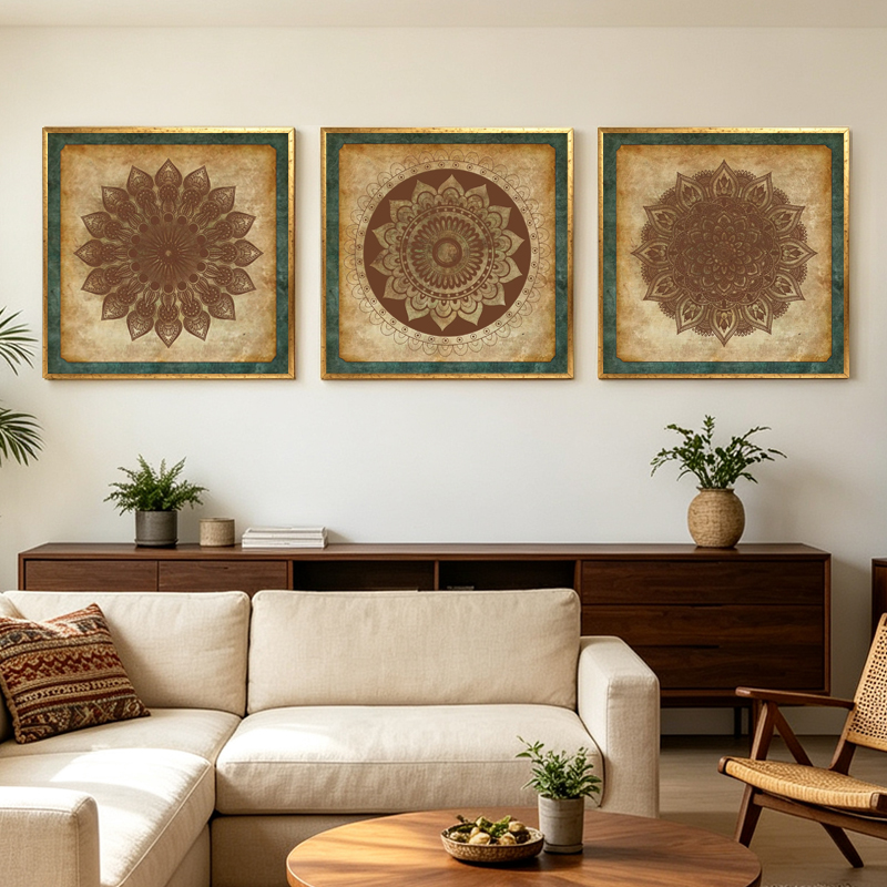 إطار رسومات بيئية على جدران الفيل الهندي الكلاسيكي للفنون الزخرفة في جنوب شرق آسيا، على النمط التايلندي، يستخدم في فندق اليوغا