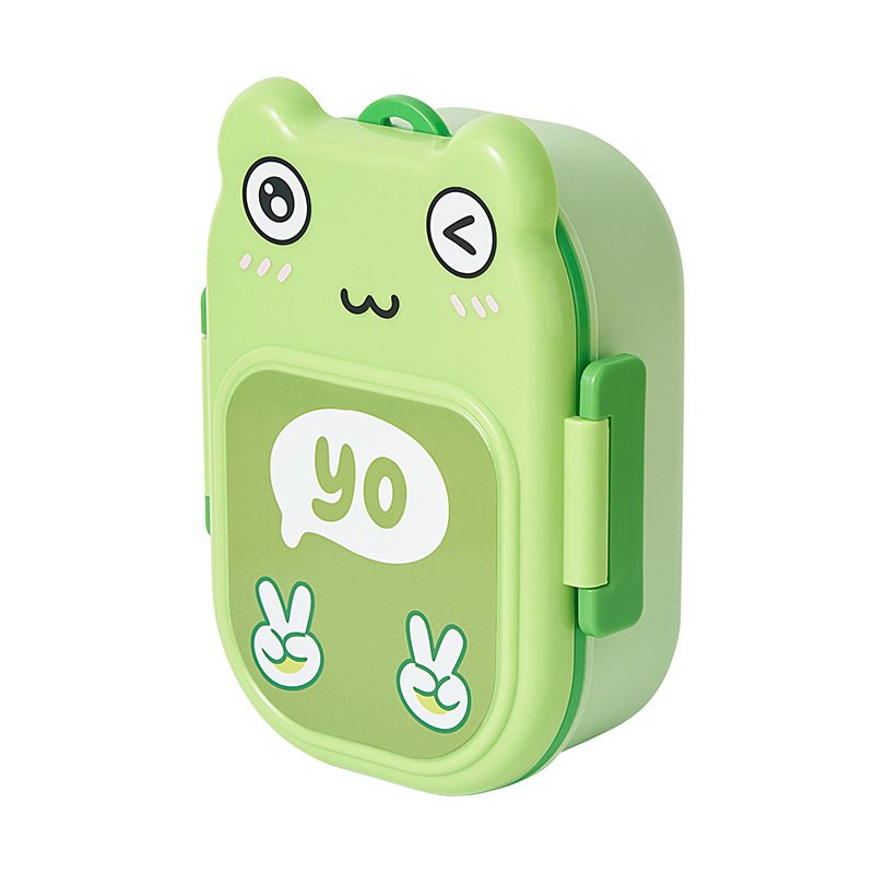 M04-6522 Frog Children's 304 Stainless Steel Lunch Box, Primary School student compartments Bento Box, Kindergarten Specification image