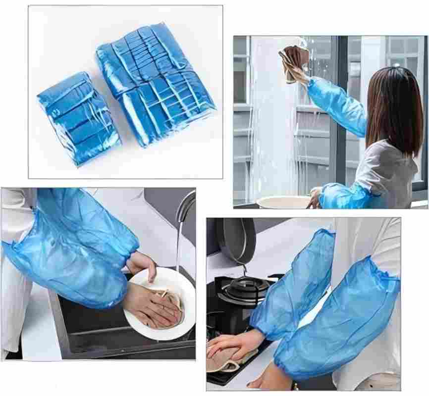 Desechable PE plástico impermeable manguito set cocina comedor higiene limpieza protección antiincrustante y antiaceite protección manga de ropa manguito especial Item Picture