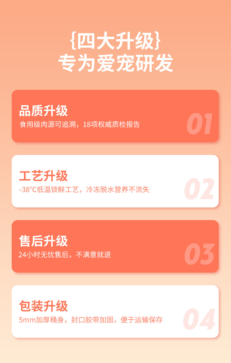 麦德豪宠物冻干猫咪粮食狗粮冻干鸡肉粒批发鸡胸肉冻干猫咪零食透明储物盒宠物冻干食品猫粮批发详情14