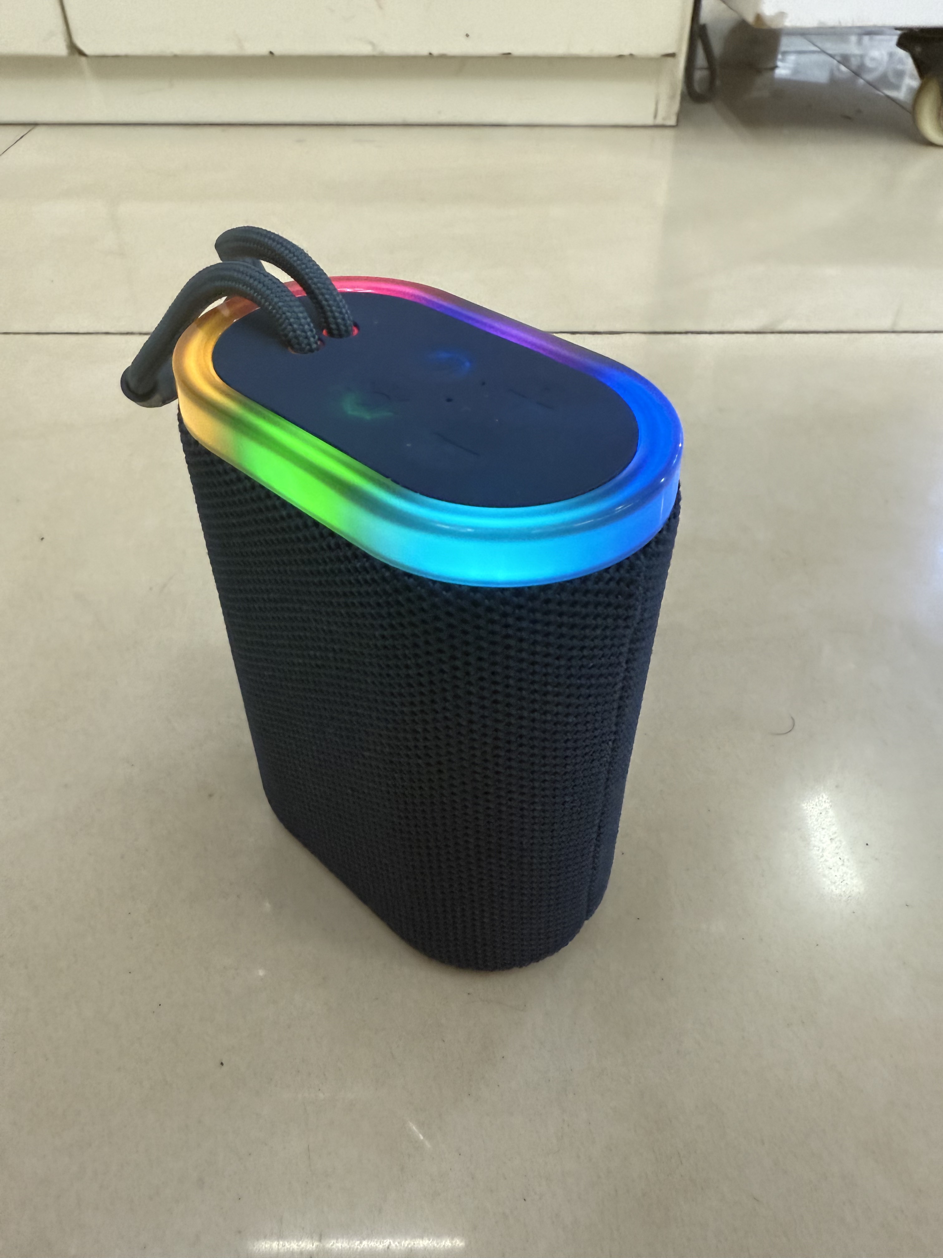 The W19 Bluetooth speaker is compact and portable with a colorful light. It features a plush texture, a desktop ornament, dynamic and clear sound quality, USB music, and TF cards for playing music, songs, games, and movies details Picture
