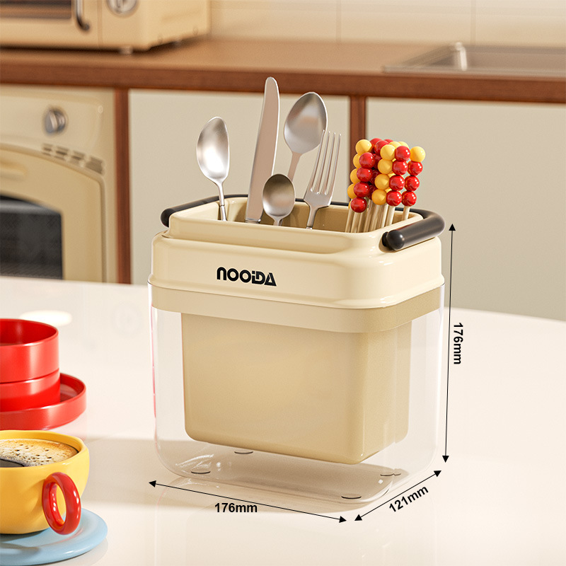 N22-937 Chopstick storage box for home kitchen high-end new style 筷笼 Draining chopstick holder spoon meal storage box chopsticks Item Picture