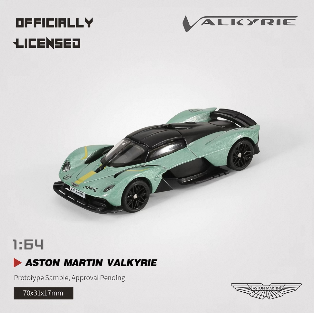 Simulación oficial con licencia del modelo de coche de aleación - aston martin valkyria 【1:64 verde 】 Item Picture