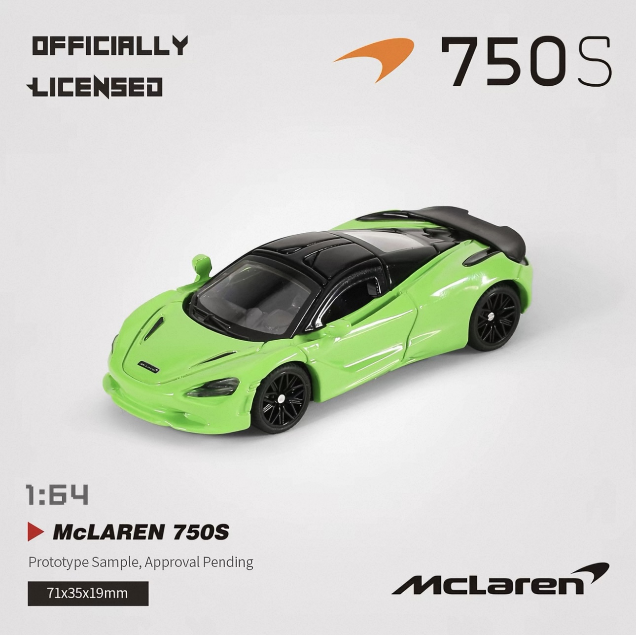 Officially authorized simulation alloy car model - McLaren 750S [1:64 green] Item Picture