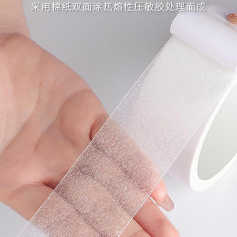 Customized double-sided cotton paper tape, white high-viscosity office, stationery, industrial thin, strong double-sided cotton paper adhesive Application Scenario