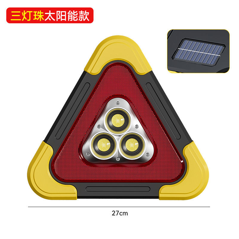 Automobile warning signs are suitable for car trunk identification plates, tripods, car-mounted dedicated seat belt lights, wholesale triangular floodlights, car-mounted red warning floodlights, COB LED, USB charging portable lights Application Scenario