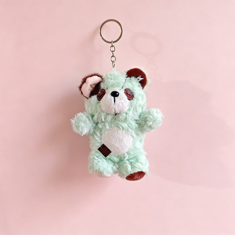 Blanco peluche moe favorite llavero bolsas decoración cute colgante juguetes parches oso bondadoso muñeca comercio exterior al por mayor verde claro peluche oso llavero regalo del día de la madre lindo llavero accesorios moda accesorios portátiles