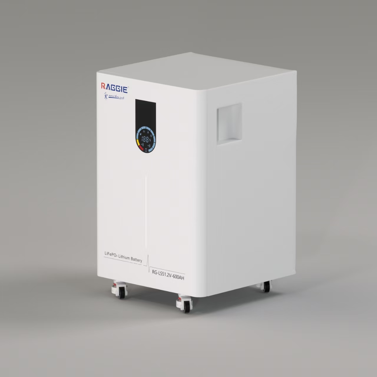 RAGGIE vertical lithium iron phosphate energy storage battery LS51.2V 30kwh with wheels, mobile intelligent BMS, can be connected in parallel with household and commercial energy storage lithium batteries details Picture