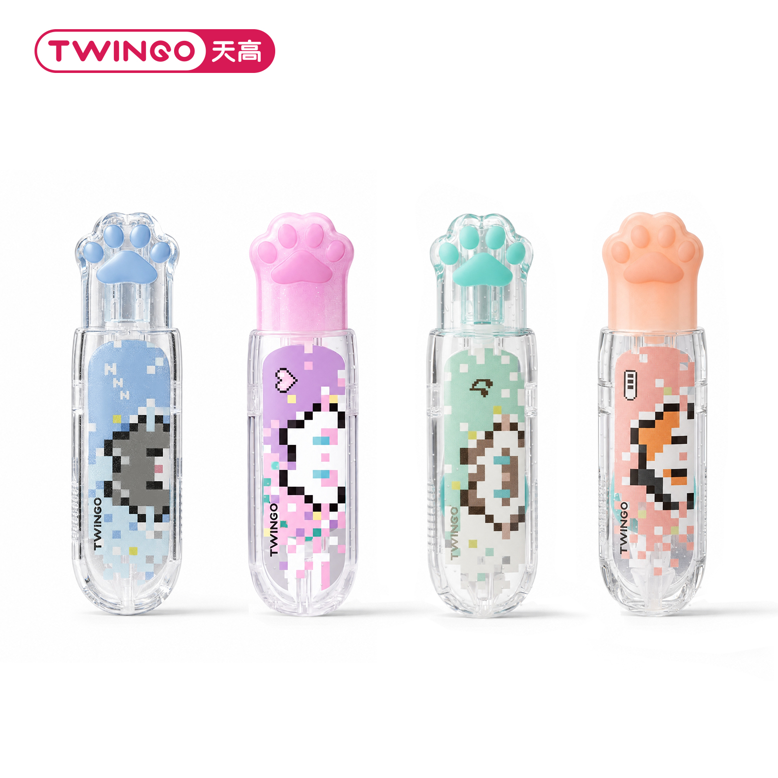 TG-G3428 pixel-style cat pattern colorful cat PAWS are available as an optional dot glue office supply