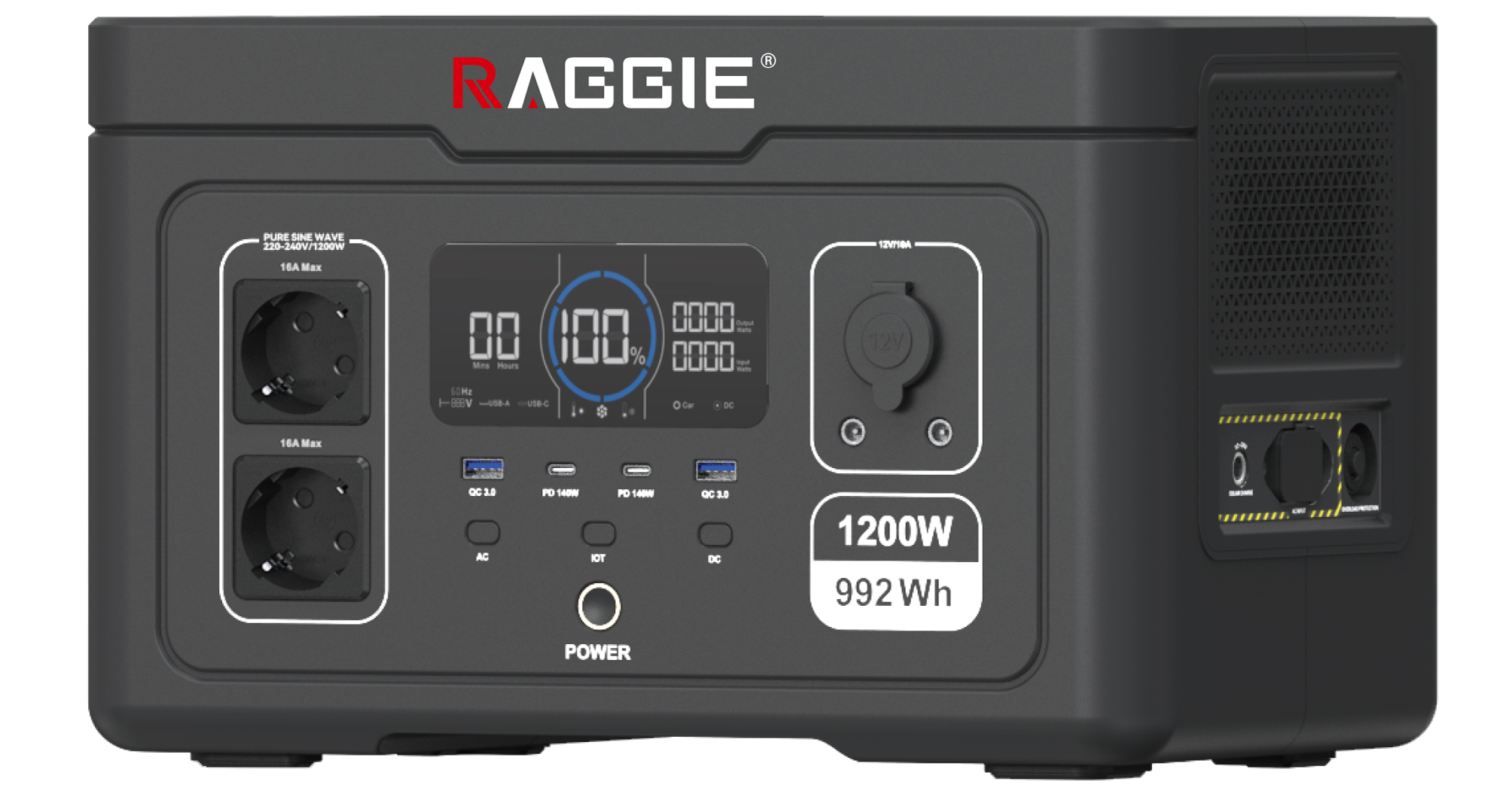 RAGGIE RG-S012 Portable energy Storage Power Supply 992Wh pure sine wave lithium iron phosphate Portable outdoor camping household emergency power supply