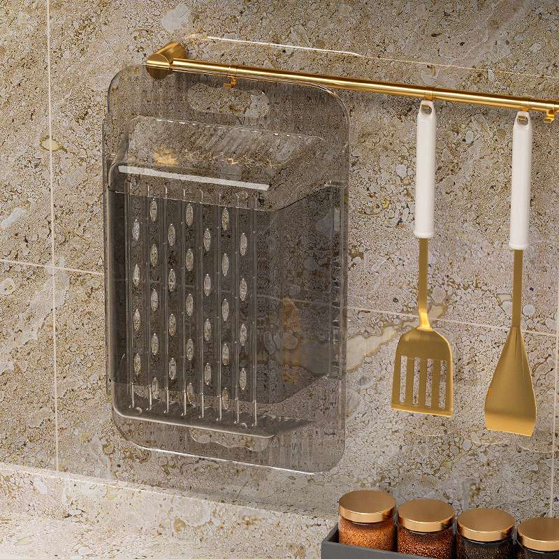 N22-N7792 vegetable washing and draining rack, transparent fruit and vegetable storage basket, kitchen sink water filter and storage rack, plastic basin detail image 18