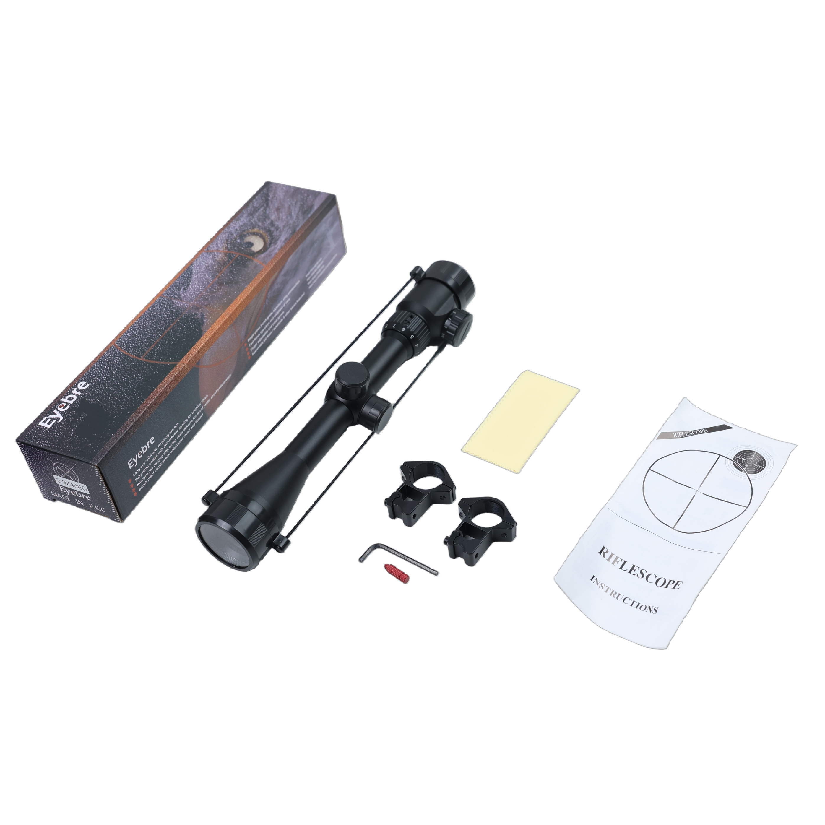 Eyebre 3-9X40E sight with light split cross-shaped shock-resistant optical sight with stand set Item Picture