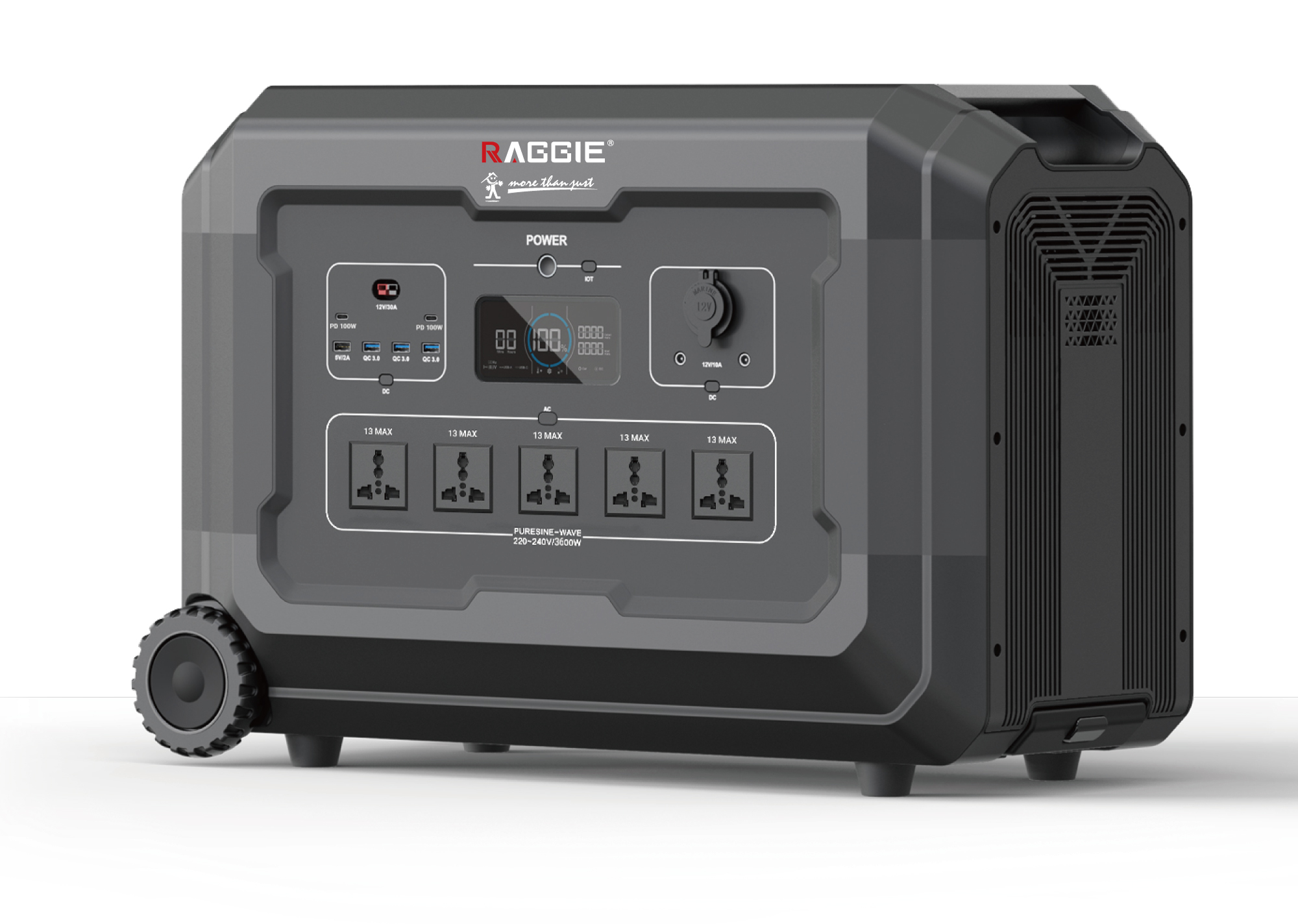 RAGGIE S3 portable energy Storage Power Supply 3072Wh pure sine wave lithium iron phosphate backup outdoor camping household emergency power supply