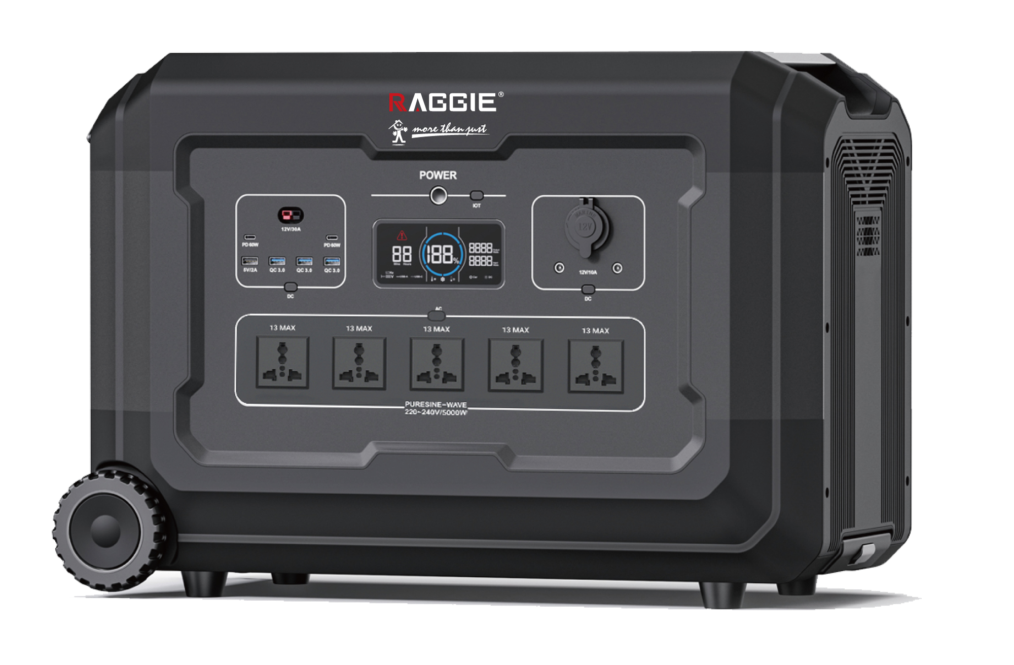 RAGGIE S5 Portable energy Storage Power Supply 5040Wh pure sinusoidal wave lithium iron Phosphate backup outdoor camping household emergency power supply