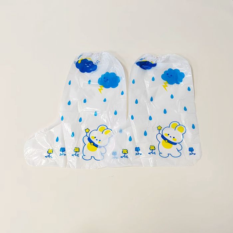 Li Wang disposable shoe covers, printed waterproof rain shoe covers, individual packaging portable foot covers, adult shoe covers, new strip-shaped shoe covers Item Picture