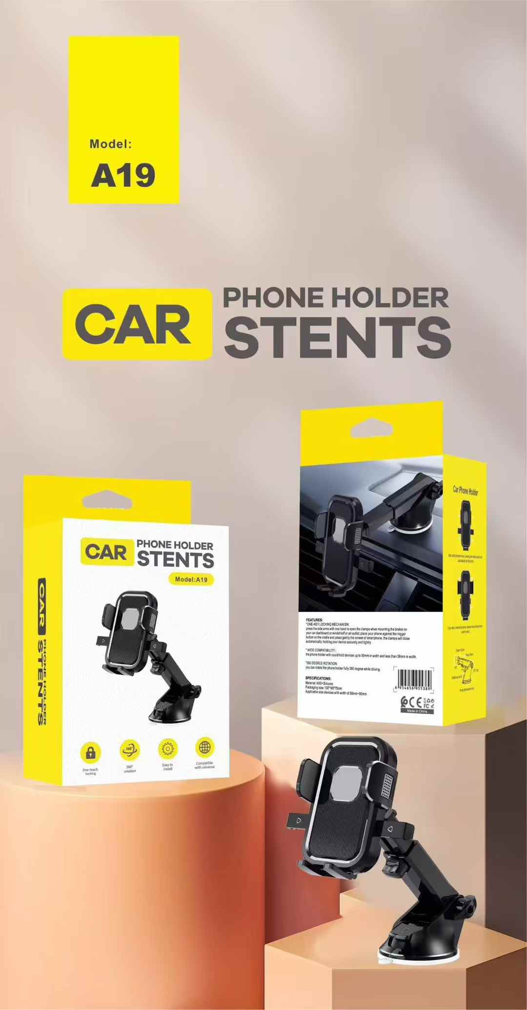 Soporte de teléfono móvil para bicicleta eléctrica para llevar rider entrega de comida navegación especial one key lock ride moto soporte de teléfono móvil