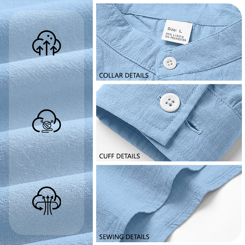 2026 amazon crossover hombre waffle pequeño traje cuello cardigan de un solo botón doble bolsillo de negocios casual manga larga camisa de abrigo camisa de hombre camisa de color sólido camisa de hombre manga larga camisa casual de hombre manga corta versión coreana Application Scenario