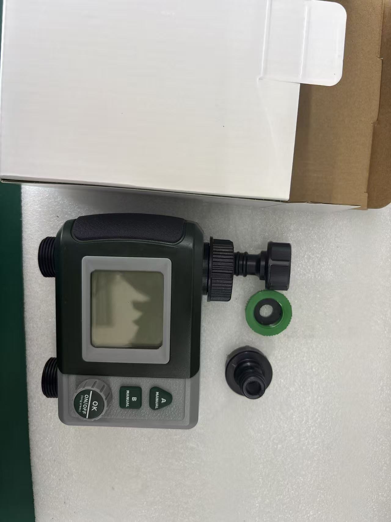 Garden automatic watering timer, dual-channel independent irrigation controller, waterproof, 2 AA batteries, solenoid valve, timing valve details Picture