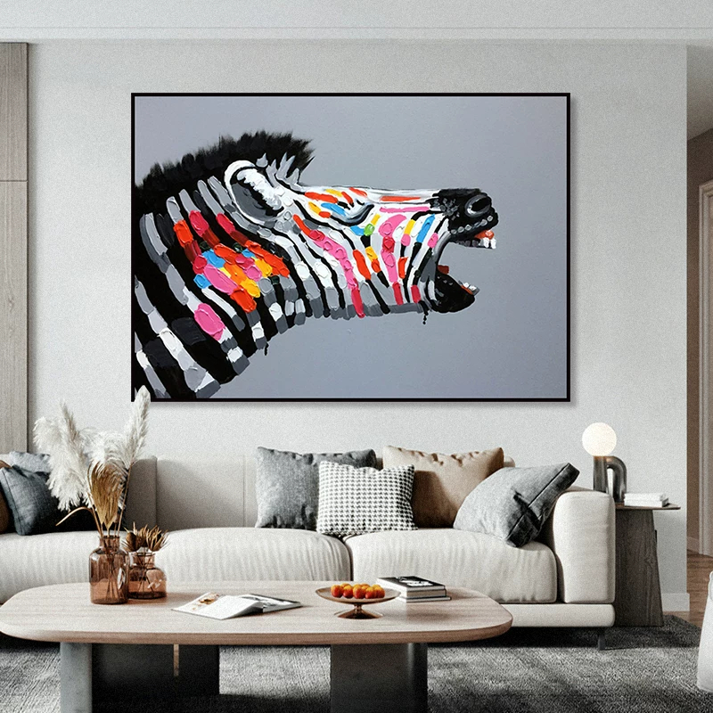 لوحة الرسم اليدوي لحجرة المعيشة المجردة المجردة المجردة، رسومات لغرف الأطفال في جدران غرفة المعيشة الحديثة البسيطة details Picture