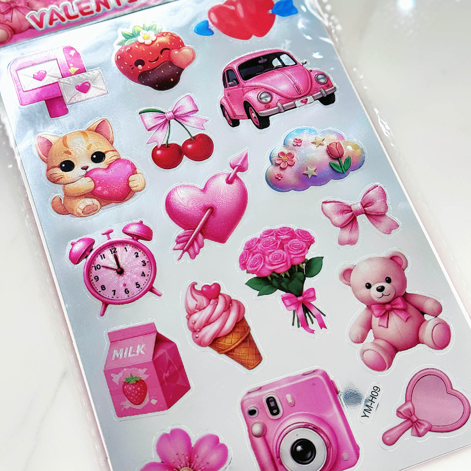 YM-H Valentine's Day laser stickers