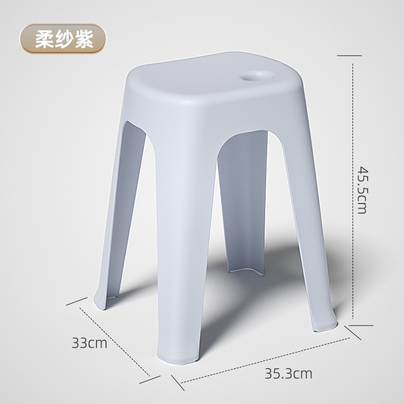 H231-ST0265 high stool, plastic stool, household thickened shoe-changing stool, dining table chair, high load-bearing small furniture detail image 2
