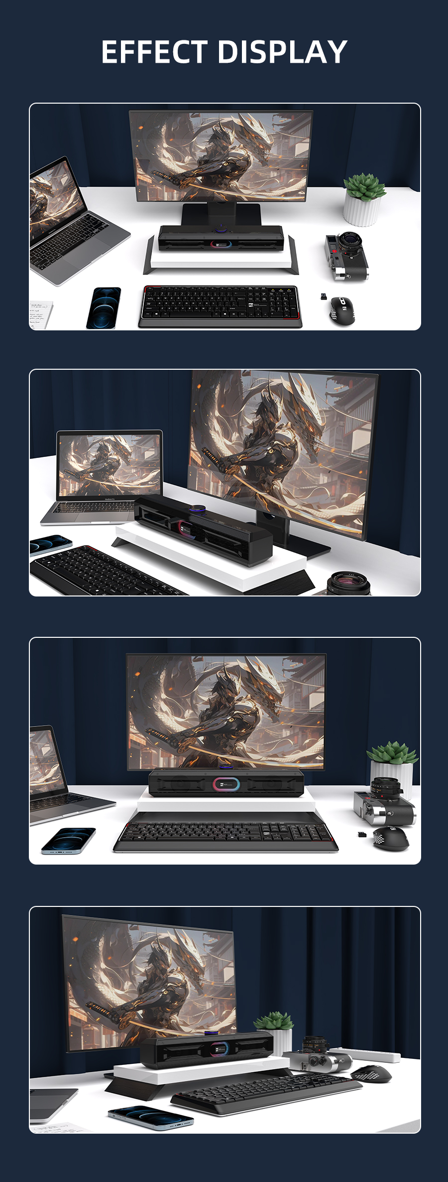 R8 black bar speaker, high-fidelity audio system, home theater, wired subwoofer, portable desktop speaker equipment pic 9