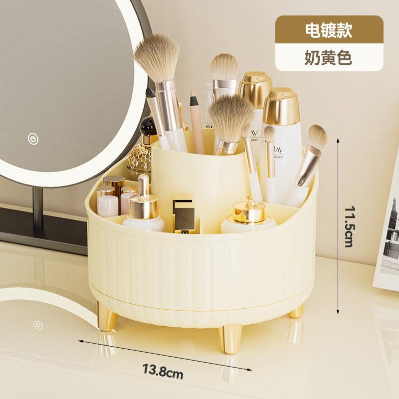 R42-Y6902 Rotating makeup brush storage holder, compartmentalized desktop eyebrow pencil eyeshadow bucket, cosmetic pen holder, dressing table detail image 4
