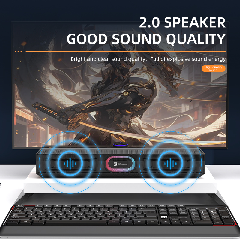 R8 black bar speaker, high-fidelity audio system, home theater, wired subwoofer, portable desktop speaker equipment Application Scenario