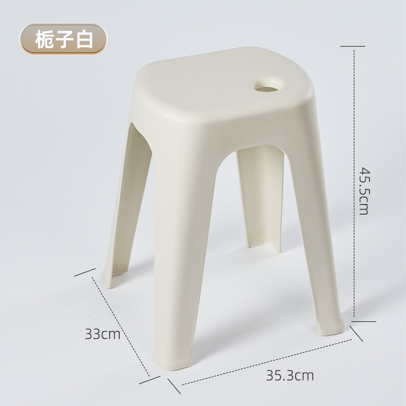 H231-ST0265 high stool, plastic stool, household thickened shoe-changing stool, dining table chair, high load-bearing small furniture detail image 5