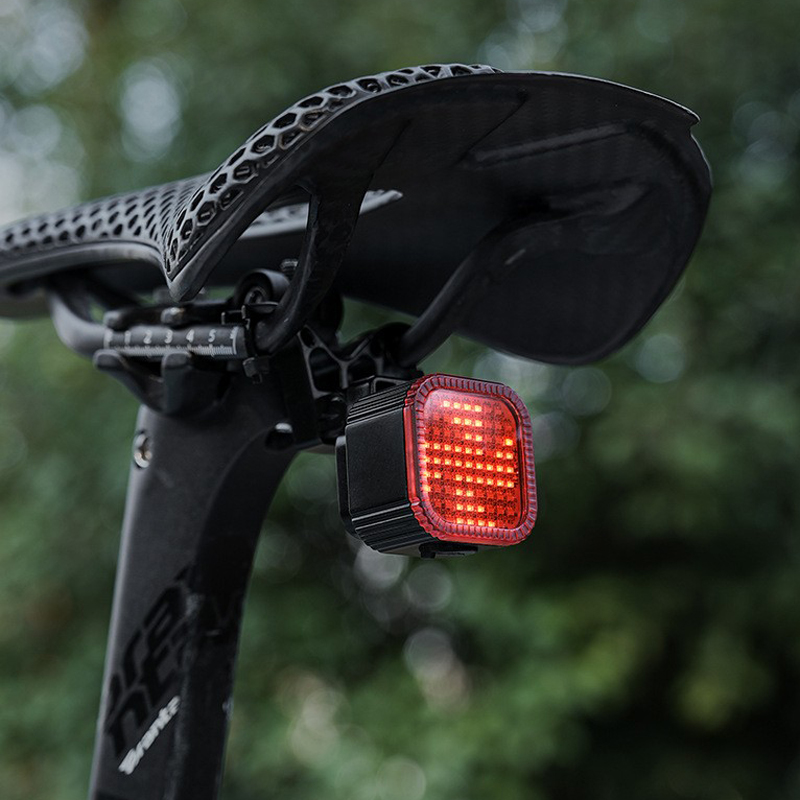 CYGM-2217 square taillight, bicycle taillight, night riding light, road and mountain bike rear taillight, expression warning light, bicycle brake riding light equipment