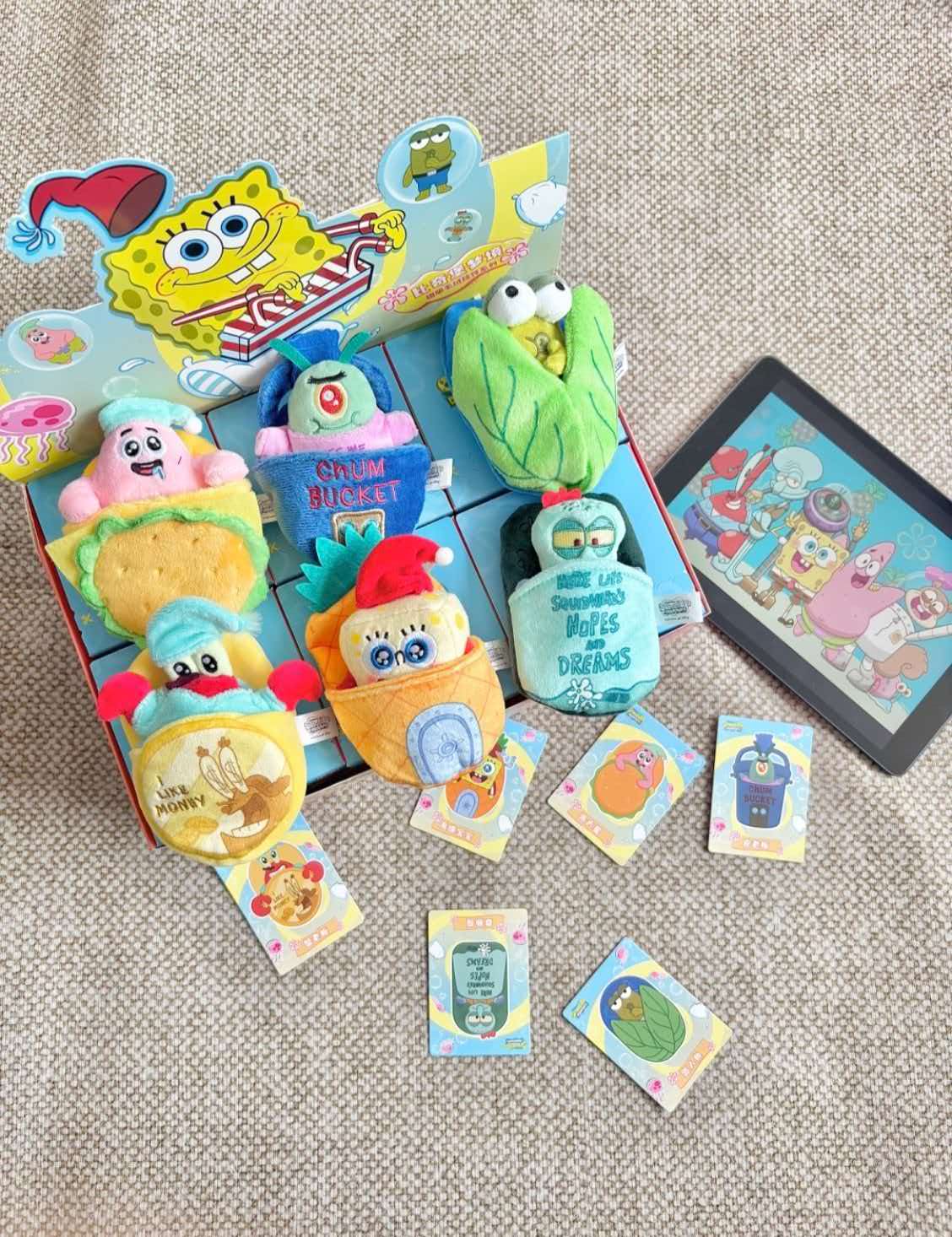Zhuowu SpongeBob SquarePants Bikini Bottom Dream Series Magnetic Plush Hanging Blind Box