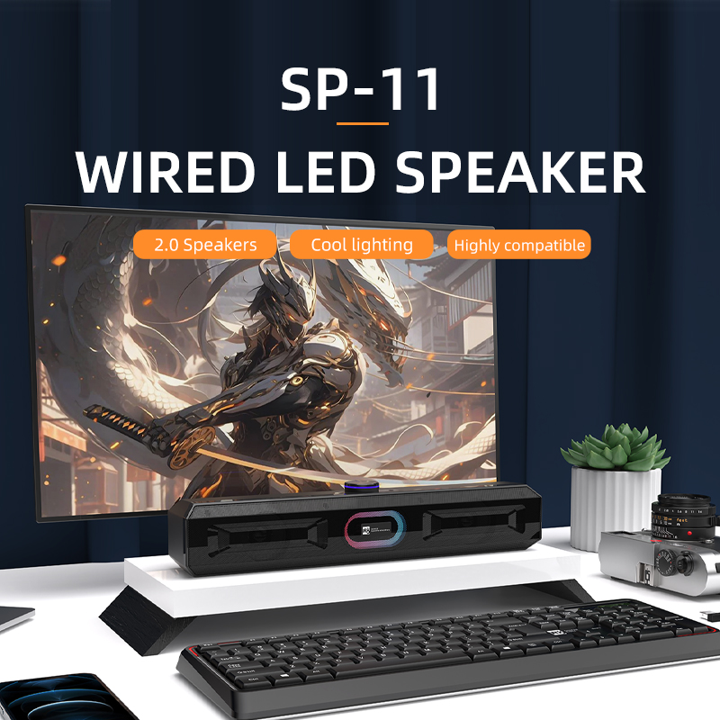 R8 black bar speaker, high-fidelity audio system, home theater, wired subwoofer, portable desktop speaker equipment