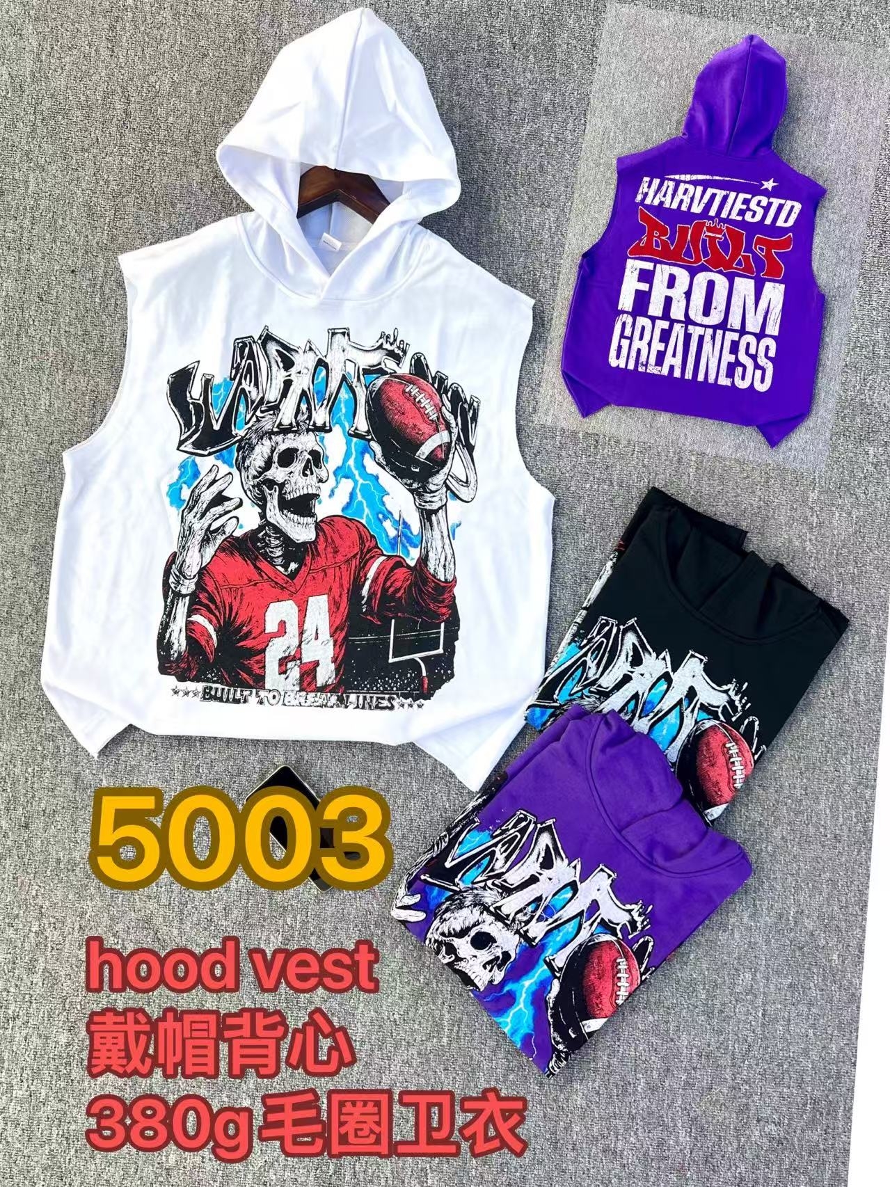 Pound algodón suelto sudadera con capucha hombre new american plankton trendy simply youth top sin mangas tendencia T algodón street trendy hombre sin mangas chaleco estampado personalidad
