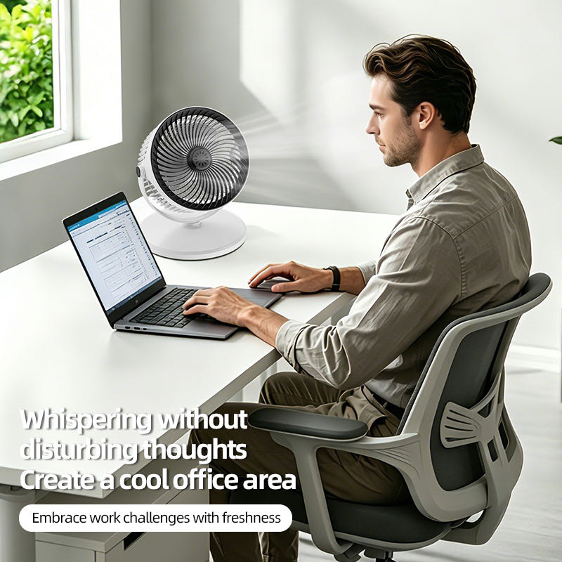 New charging floor-standing circulating fan, which can be directly plugged in and charged, is a camping outdoor fan details Picture