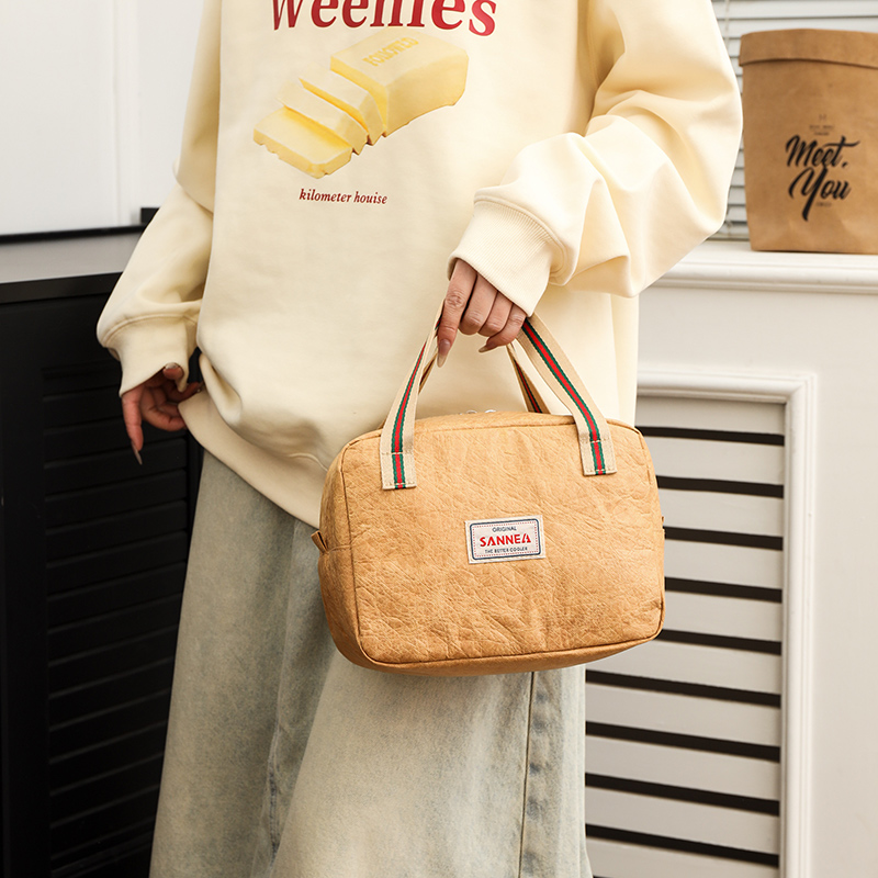 SANNEA's new Dushibang lunch bags, small-capacity picnic bags, heat-insulating bento bags, aluminum film hand-held lunch box bags, and cold-proof hand-held bags details Picture