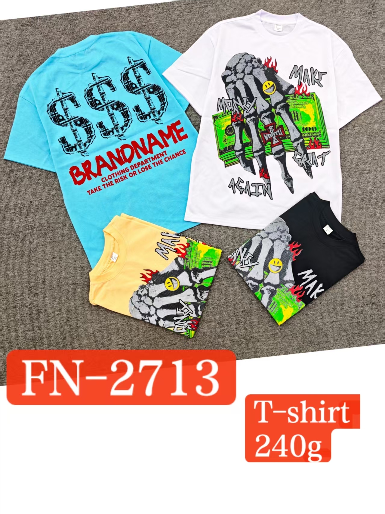 The 2026 new best-selling men's loose short-sleeved sweatshirt is a trendy brand with four-color printed casual and versatile clothing. It features a variety of printed graffiti, simple and fashionable, versatile styles. It's a casual American style for trendy men Item Picture