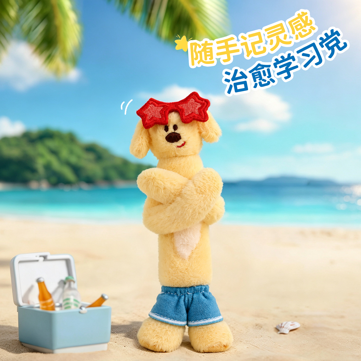 Cartoon and cute plush lying island holiday-shaped pen, adorable gel pen, daily travel pendant, great writing item Application Scenario