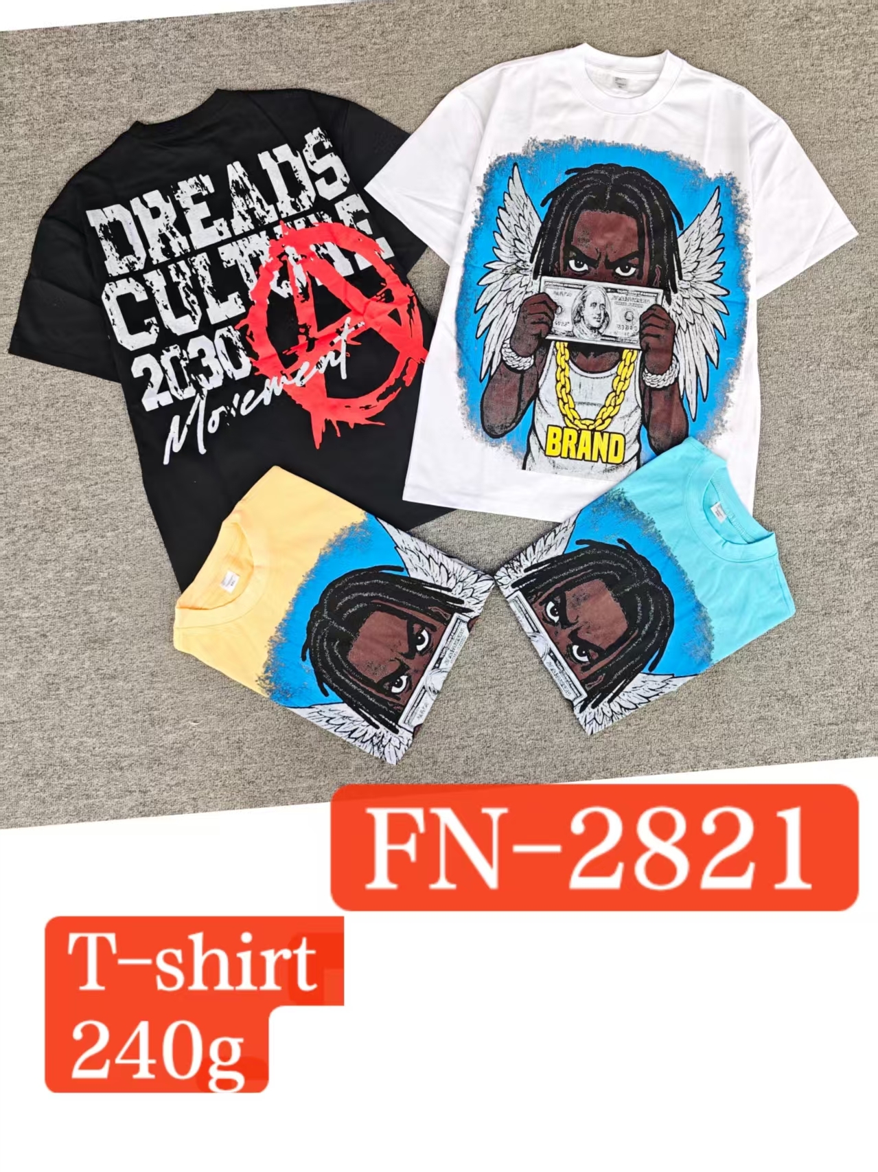 The 2026 new bestseller men's loose short-sleeved sweatshirt is a trendy brand with four-color printed casual men's wear. It's a versatile and trendy outfit with various printed graffiti designs. It's a simple and trendy, versatile style for casual men Item Picture