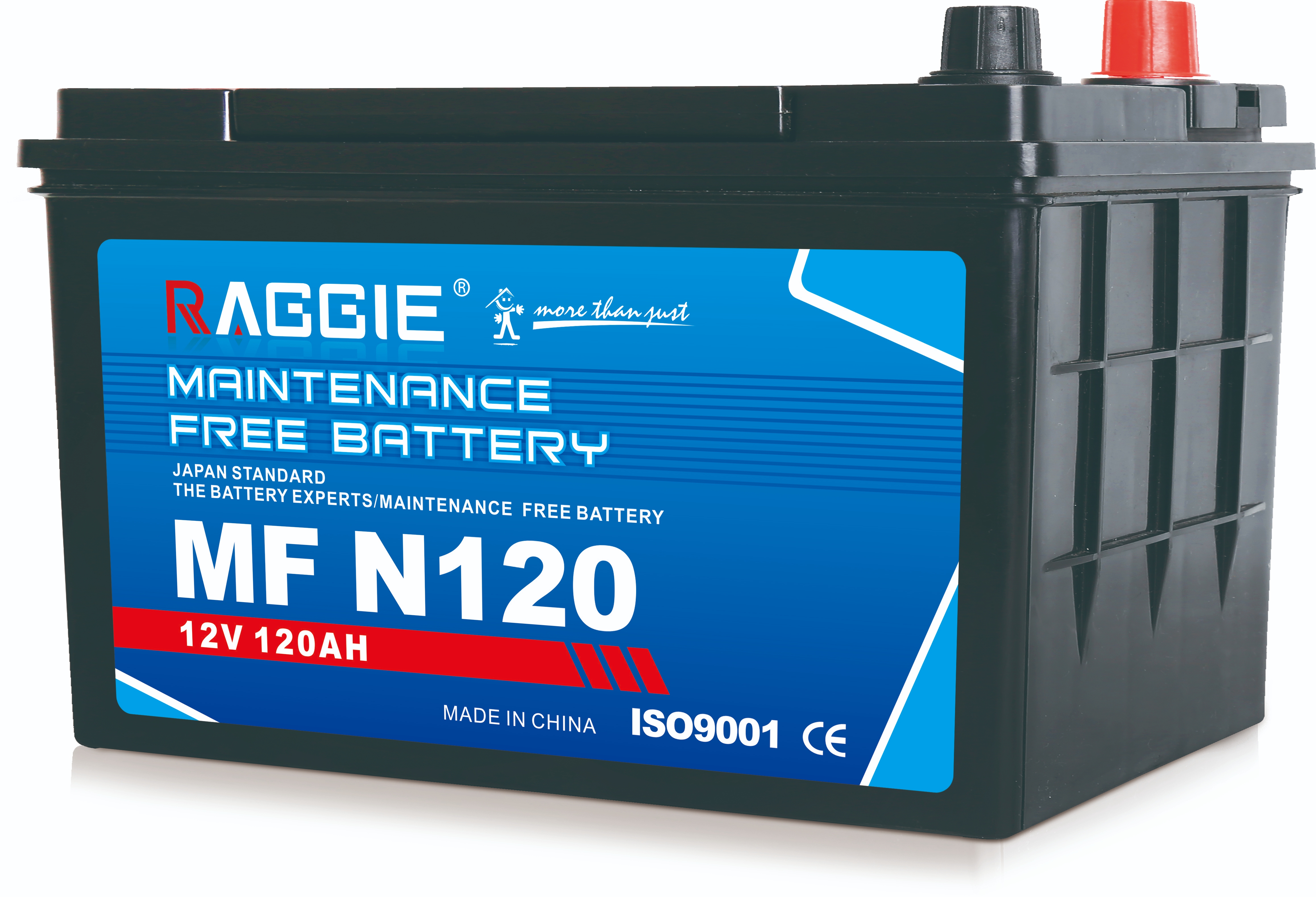 Maintenance-free car battery, 120Ah high starting current, fully sealed and leak-proof, suitable for sedans and trucks