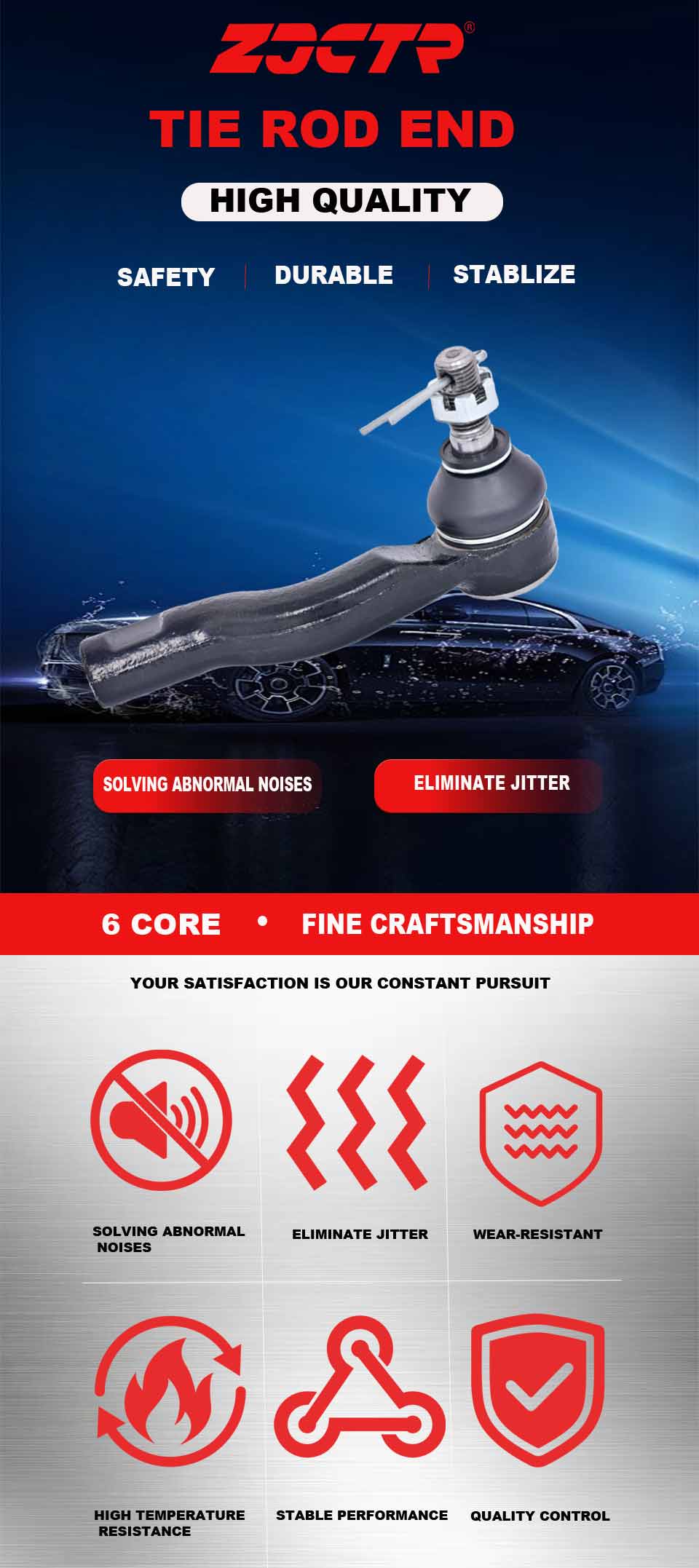 ODM/OEM/Wholesale/Zjctr/Tie Rod End/0K72A-32-240/CE0362/J482 pic 2