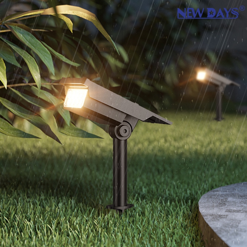 NEWDAYS brand cross border new cross border led solar ground plug light al aire libre impermeable patio luz de césped ahorro de energía highlight home wall light farolas details Picture