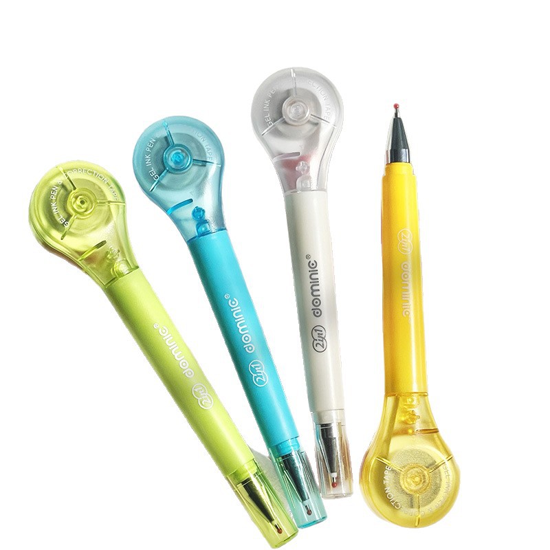 Domini 9369 pen-type two-in-one correction tape, gel pen, student practice question correction and error correction all-in-one correction tape wholesale Item Picture